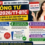 NÓNG: Bộ Tài Chính Ban Hành Thông Tư 50/2026/TT-BTC – Đổi Biểu Mẫu & Gia Hạn Nộp Khai Báo Tài Khoản Ngân Hàng